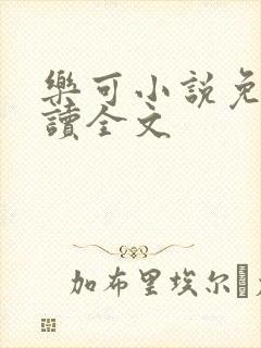乐可小说免费阅读全文