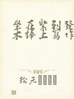 坐在紫到发黑的木棒上写作业阅读