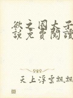 欲之国太子的小说免费阅读