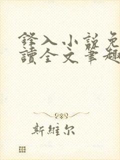 锋入小说免费阅读全文笔趣阁