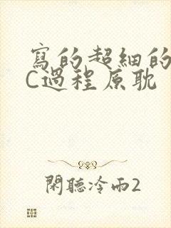 写的超细的多肉C过程原耽