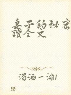 妻子的秘密免费读全文