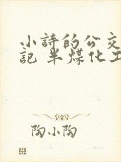 小诗的公交车日记 半煤化工