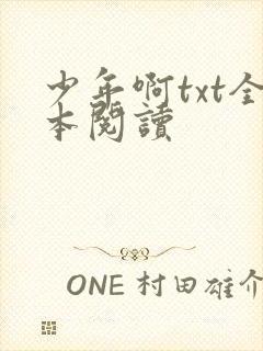 少年啊txt全本阅读