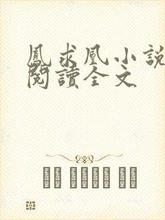 凤求凰小说免费阅读全文