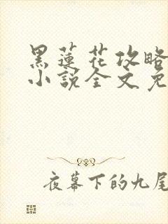 黑莲花攻略手册小说全文免费阅读笔趣阁