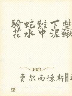 骑蛇难下双金银花水中泥鳅