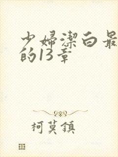少妇洁白最刺激的13章