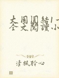 大团圆结1一6全文阅读小说