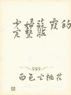 少妇苏霞的沉沦完整版