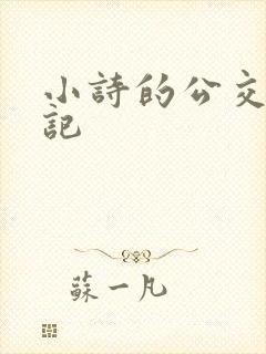 小诗的公交车日记