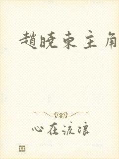 赵晓东主角小说