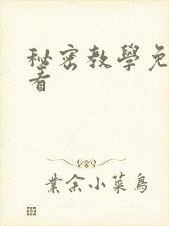 秘密教学免费观看