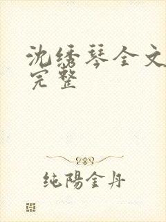 沈绣琴全文阅读完整