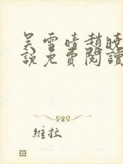 吴雪晴赵晓东小说免费阅读