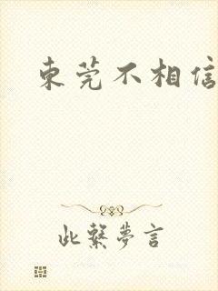 东莞不相信眼泪