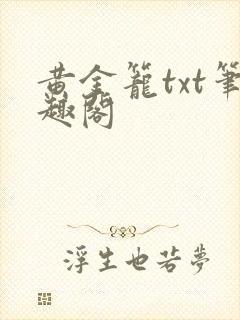 黄金笼txt笔趣阁