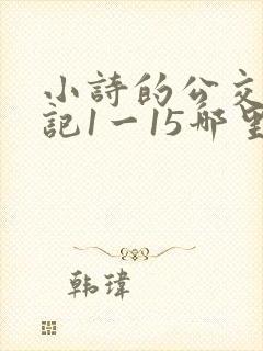小诗的公交车日记1一15哪里能看