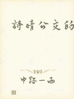 诗晴公交的小说