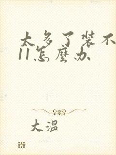 太多了装不下h11怎么办