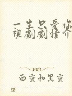 一生只爱你 电视剧剧情介绍