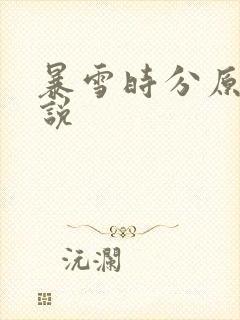 暴雪时分原著小说