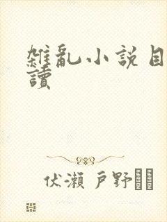 杂乱小说目录阅读