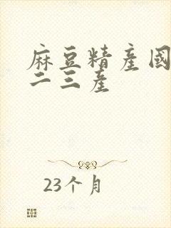 麻豆精产国品一二三产