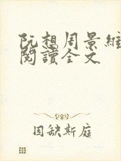 阮想周景维免费阅读全文