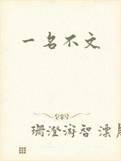 一名不文