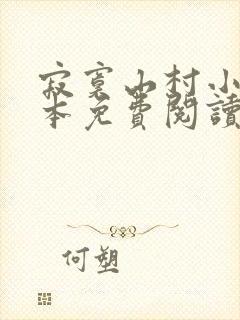 寂寞山村小说全本免费阅读