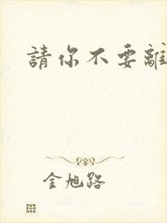 请你不要离开我