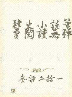 肆火小说笔趣免费阅读无弹窗