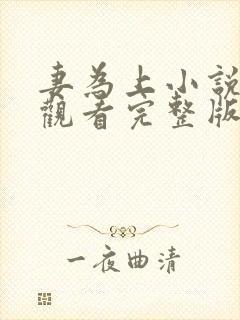 妻为上小说免费观看完整版笔趣阁