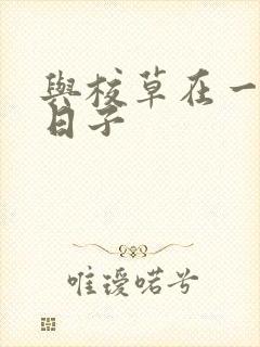 与校草在一起的日子