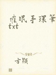 催眠手环笔趣阁txt