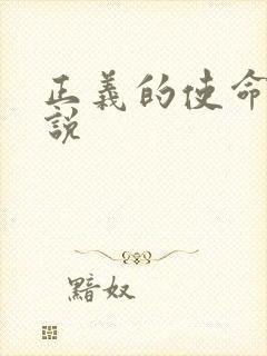 正义的使命 小说