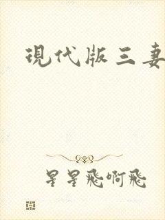 现代版三妻四妾