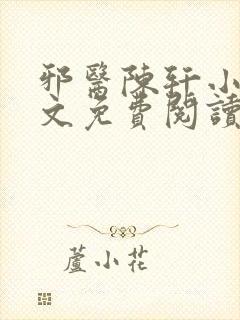 邪医陈轩小说全文免费阅读