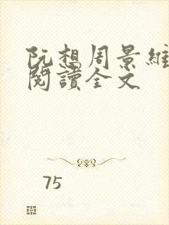 阮想周景维免费阅读全文