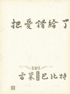 把爱错给了你
