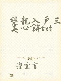 双龙入户三人行夹心饼txt