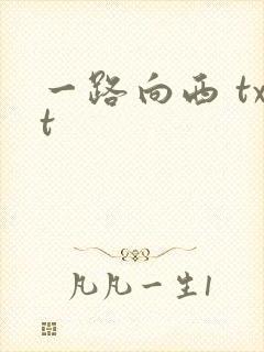 一路向西 txt