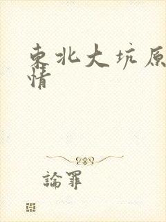 东北大坑原始激情