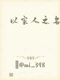 以家人之名小说