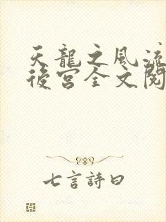 天龙之风流猎艳后宫全文阅读