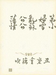 荡公乱妇第1章情公苏雪小说