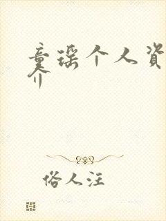 童瑶个人资料简介