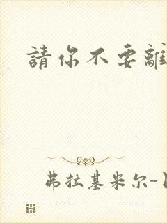 请你不要离开我