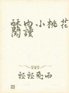 酥肉小桃花全文阅读